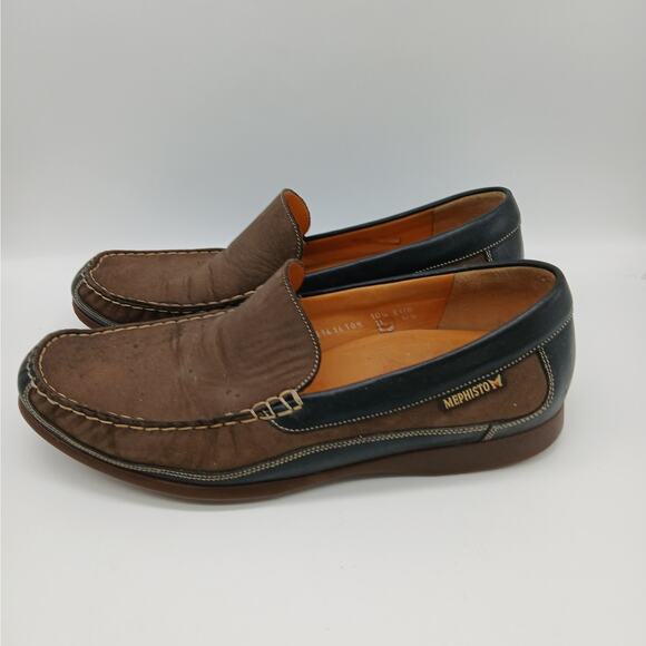 Mephisto Nubuck Suede Leather Cool Air Slip on Comfort Loafers Work Brown 11 main image 9
